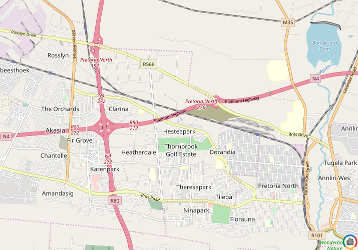 Map location of Hesteapark